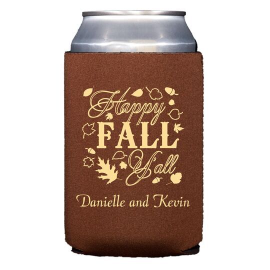 Happy Fall Y'all Collapsible Koozies
